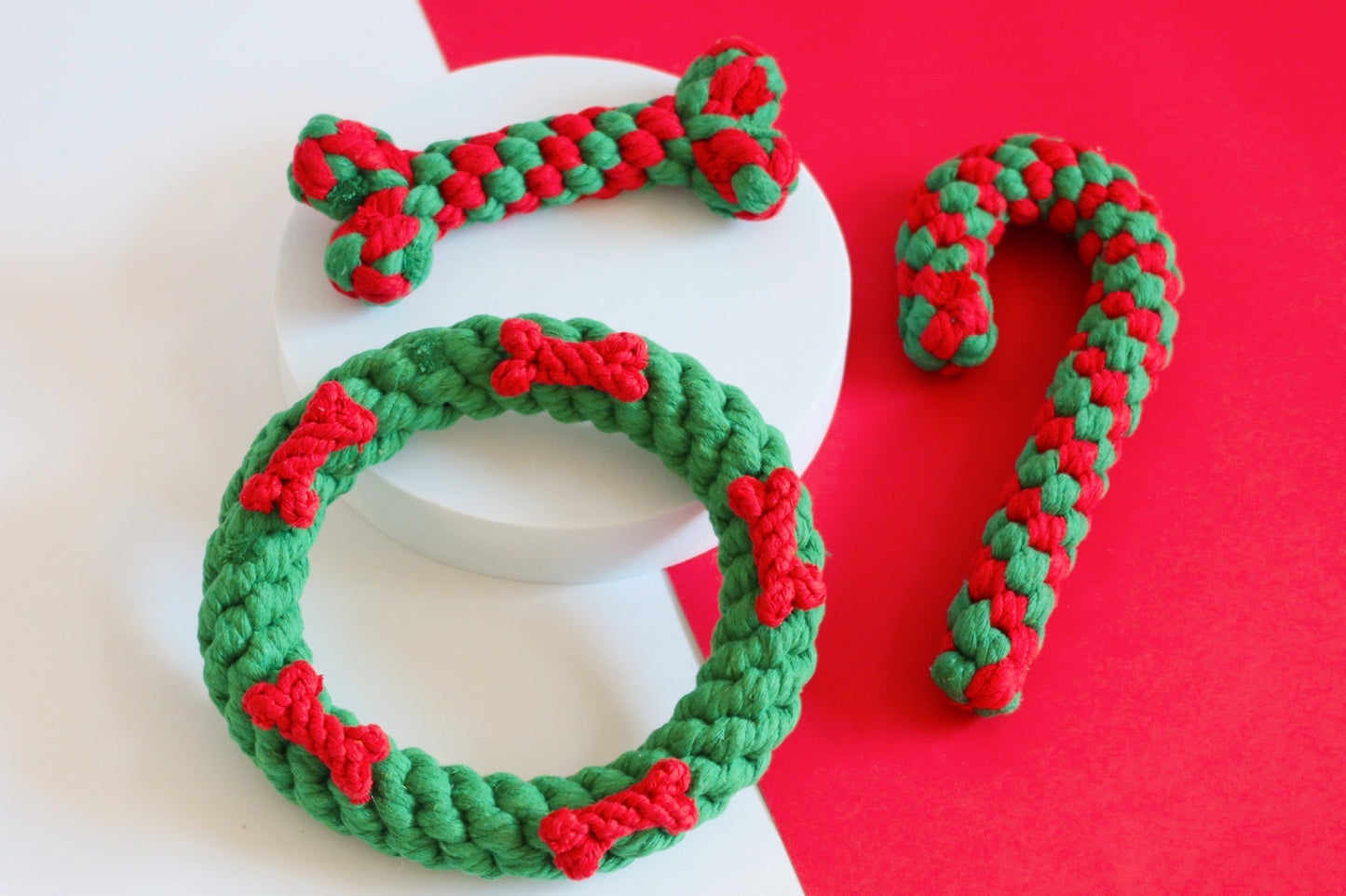 Christmas Dog Rope Toy / Puppy Gift