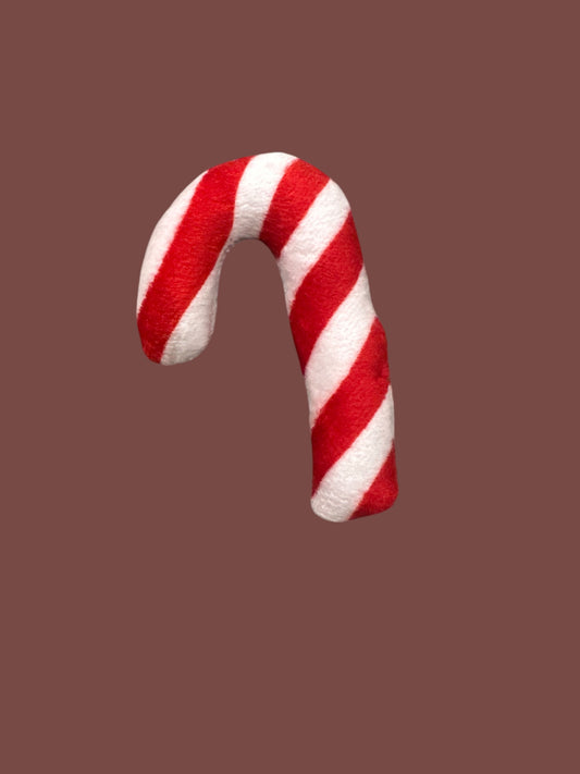 Candy cane Christmas catnip toy